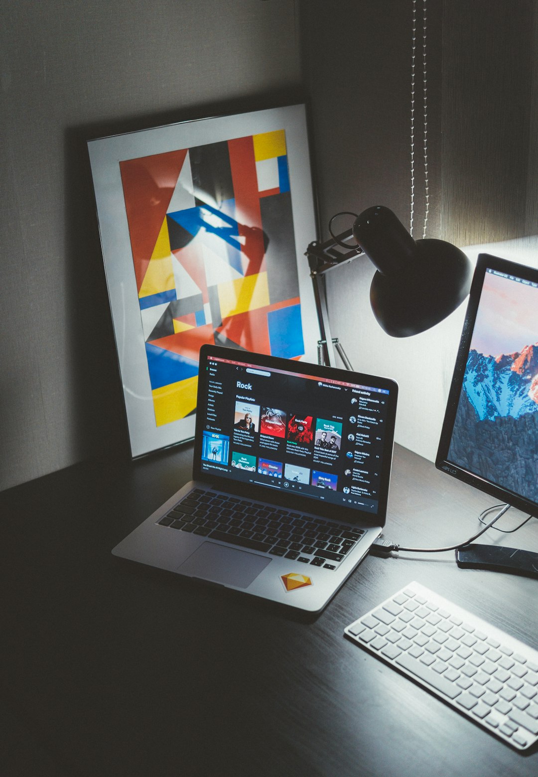 Creative filmmaker workspace